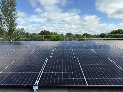 Solar panels on a roof