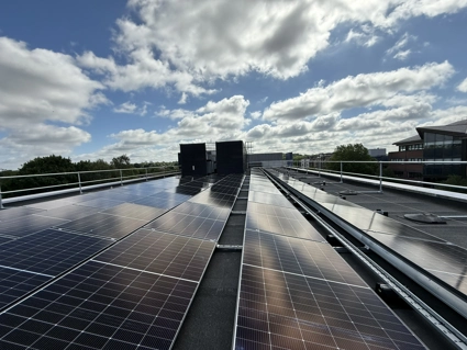 Solar panels on a roof