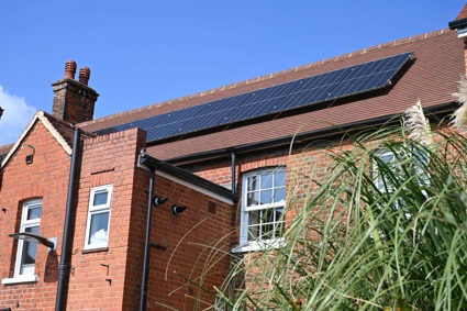Solar panels on Church hill house building