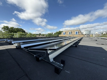 Solar panels on a roof